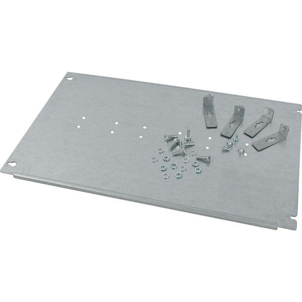 Mounting plate, +mounting kit, for GS00, vertical, 3p, HxW=300x600mm image 3