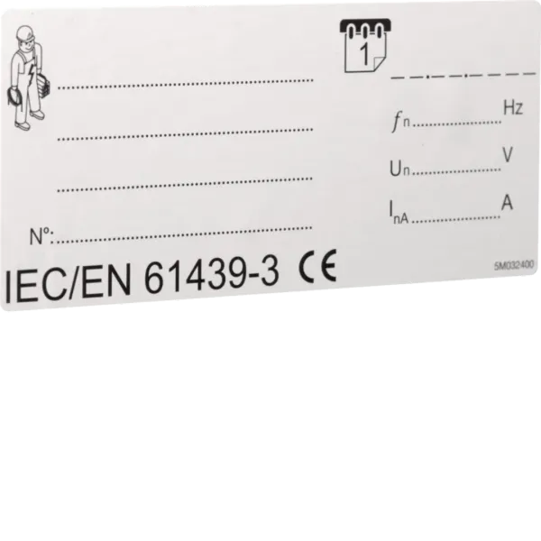 type plate IEC / EN 61439-3 image 1