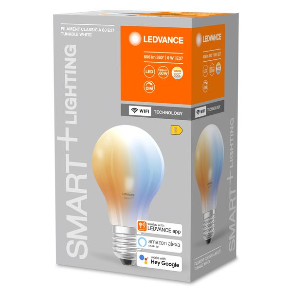 SMART+ WiFi Filament Classic Tunable White 6W 827 230V GL FR E27 image 6