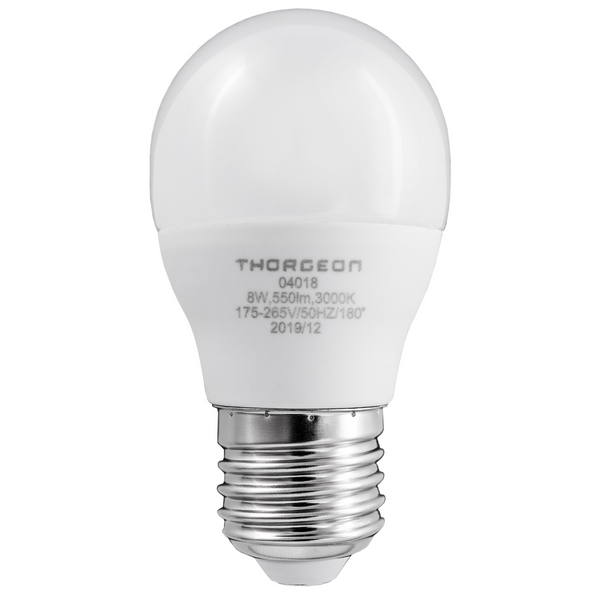 LED Light bulb 8W E27 P45 3000K 550lm THORGEON image 1