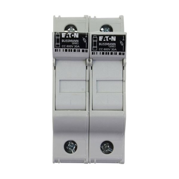 Fuse-holder, LV, 30 A, AC 600 V, 10 x 38 mm, CC, 2P, UL, DIN rail mount image 25