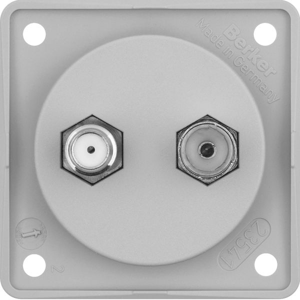 Integro Inserts-Aerial Connector Box Radio/SAT, Grey Matt image 1
