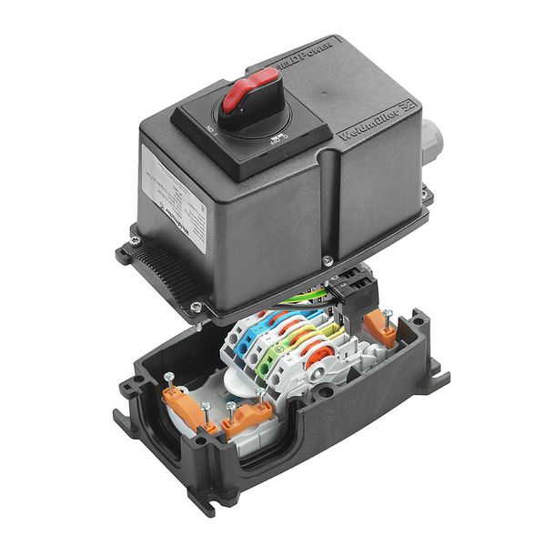 Energy distribution terminal strip with housing, IP65, in complete sta image 1