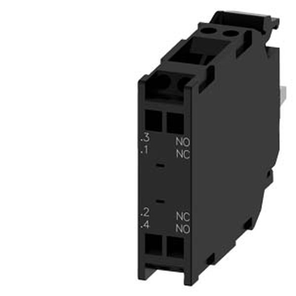 Contact module with 2 contact elements, 1 NO+1 NC, spring-type  3SU1400-1AA10-3FA0-Z X90 image 1