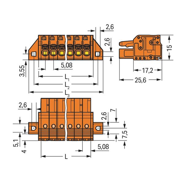 2231-309/031-000 1-conductor female connector; push-button; Push-in CAGE CLAMP® image 2