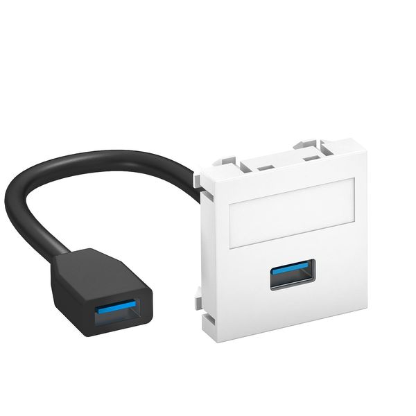 MTG-U3A F RW1 Multimedia support,USB 3.0 A-A with cable, socket-socket 45x45mm image 1