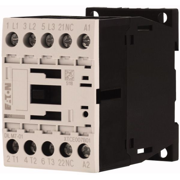 Contactor, 3 pole, 380 V 400 V 3 kW, 1 NC, 380 V 50/60 Hz, AC operation, Screw terminals image 3