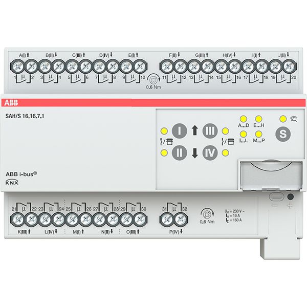 SAH/S16.16.7.1 Switch/Shutter Actuator, 16-fold, 16 A, MDRC image 1