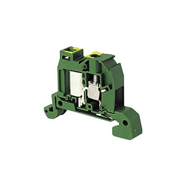 DS4/8,P,ADO, TERMINAL BLOCK, MINIBLOKS, ADO, SCREW CLAMP, GREEN, YELLOW, 8X49X28MM image 1