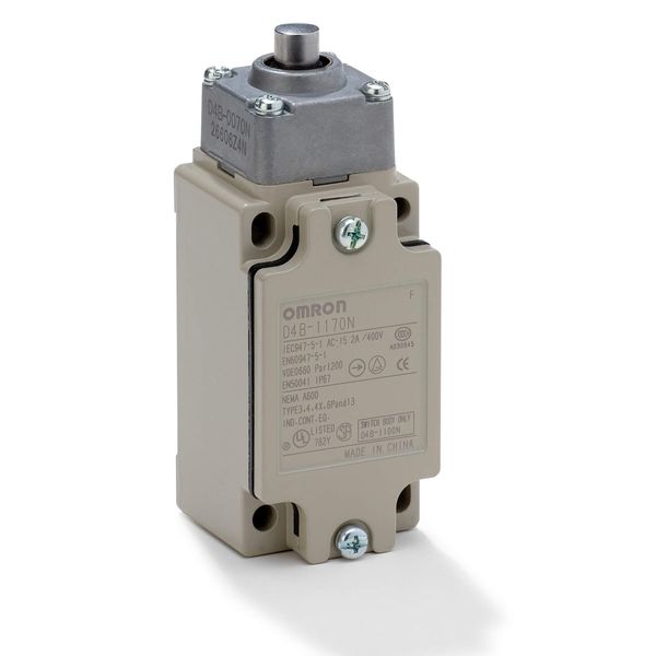 Limit switch, D4B, M20, 1NC/1NO (snap-action), top plunger image 2