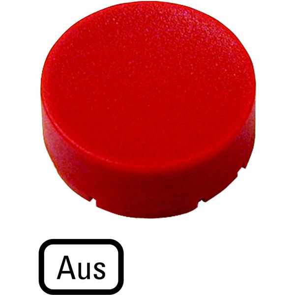 Button plate, raised red, OFF image 5