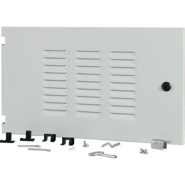 Section wide door, ventilated, right, HxW=350x600mm, IP42, grey image 6