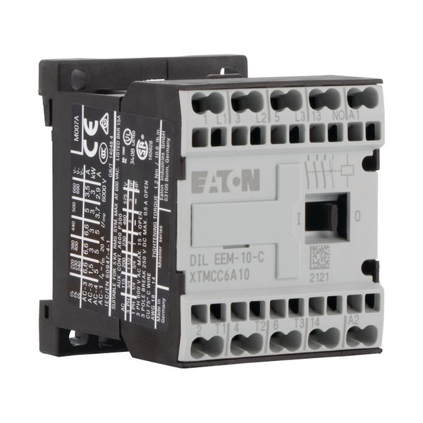 Contactor, 230 V 50/60 Hz, 3 pole, 380 V 400 V, 3 kW, Contacts N/O = Normally open= 1 N/O, Spring-loaded terminals, AC operation image 17