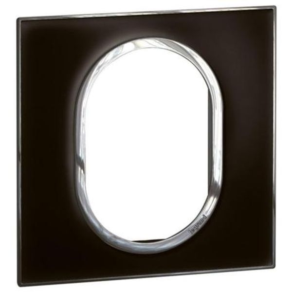 Arteor™ - Plate - British std - round - 3 modules 1-gang - Mirror Black image 1