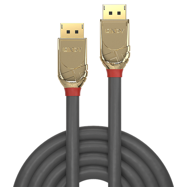 5m DisplayPort 1.2 Cable, Gold Line DP Male to Male image 2