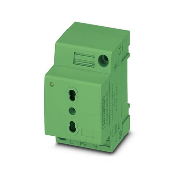 Socket outlet for distribution board Phoenix Contact EO-L/UT/SH/LED/GN 250V 16A AC image 3
