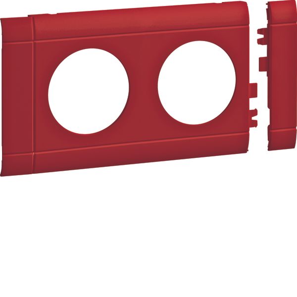 Frontplate 2-gang socket lid 80 red image 1