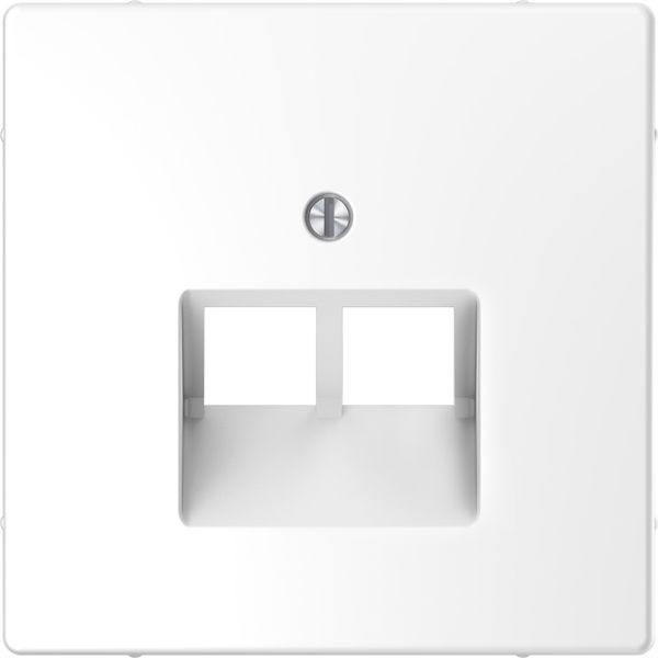 Central plate for RJ45 insert, 2-gang, lotus white, System Design image 4