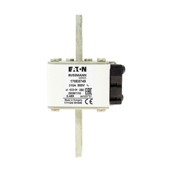 Fuse-link, high speed, 315 A, AC 900 V, DIN 2, aR, DIN, with indicator image 13