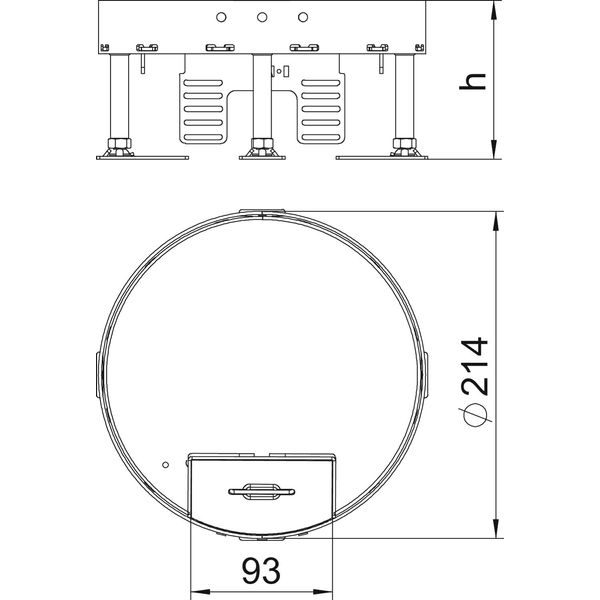 RKS2 R4 M25 Round cassette with cord outlet ¨215mm image 2