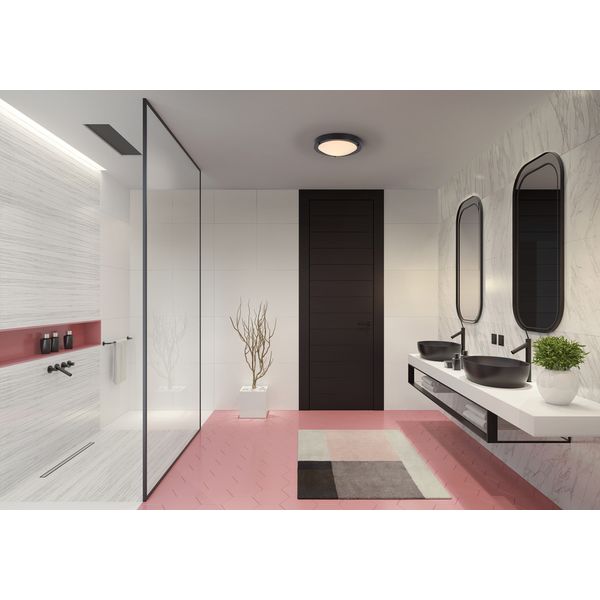 Bathroom Ceiling Luminaire IP44 E27 310mm E27 Black image 11