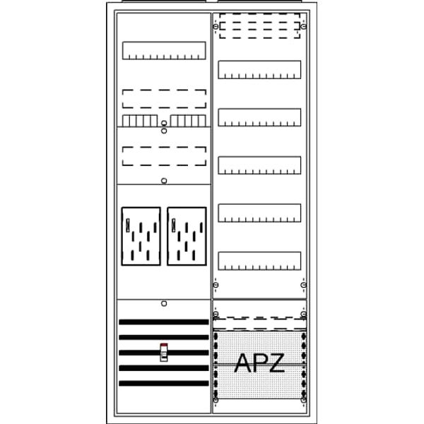 BA27CM Meter board, Field width: 2, Rows: 57, 1100 mm x 550 mm x 215 mm, Isolated (Class II), IP31 image 29