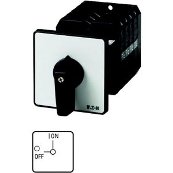 On-Off switch, T5, 100 A, rear mounting, 4 contact unit(s), 8-pole, with black thumb grip and front plate image 4
