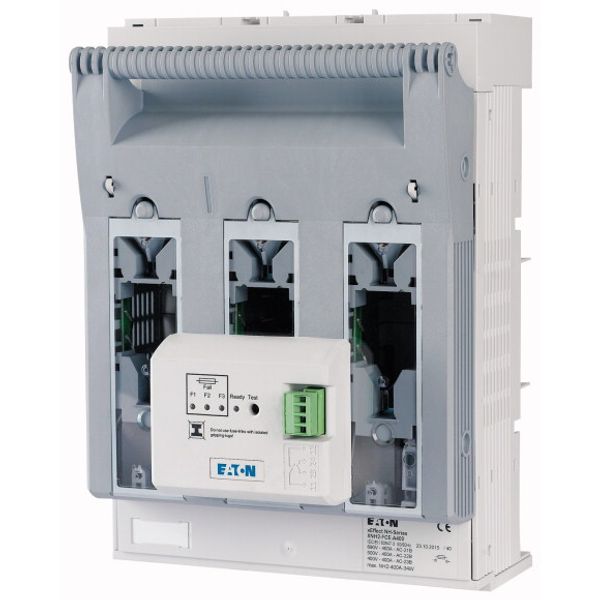 NH fuse-switch 3p flange connection M10 max. 240 mm², mounting plate, electronic fuse monitoring, NH2 image 1