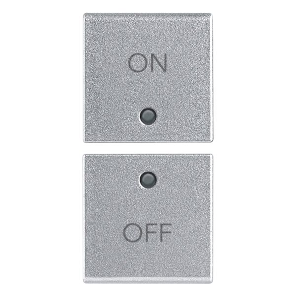 2 half buttons 1M ON/OFF symbol Silver image 1