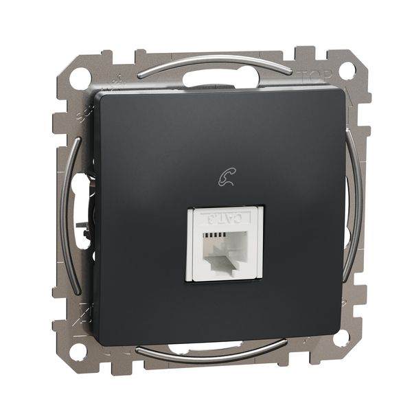 Telephone socket, Sedna Design & Elements, RJ11, Anthracite image 3