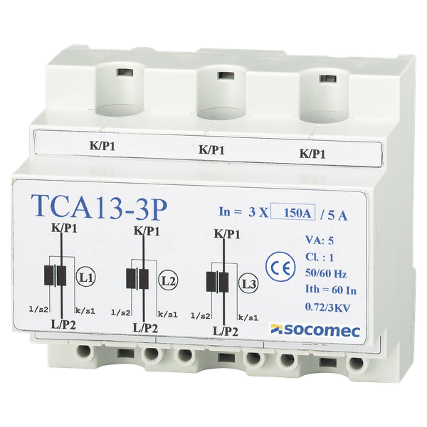 Cable-through CT TCA 13-3P 3x60A/5A Class 1 1,25VA image 2