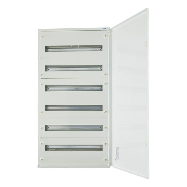 Complete surface-mounted flat distribution board, white, 24 SU per row, 6 rows, type C image 8