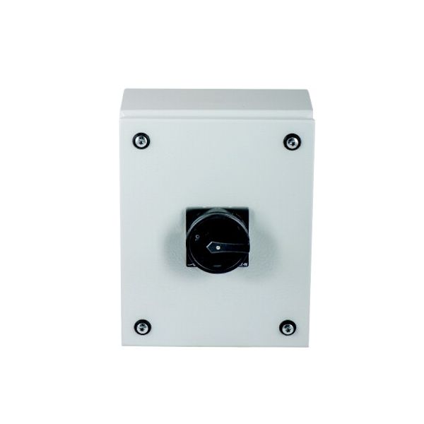 Main switch, T3, 32 A, surface mounting, 4 contact unit(s), 8-pole, STOP function, With black rotary handle and locking ring, Lockable in the 0 (Off) image 2