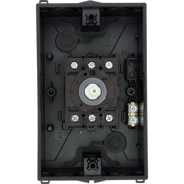 Main switch, P1, 25 A, surface mounting, 3 pole, STOP function, With black rotary handle and locking ring, Lockable in the 0 (Off) position image 26