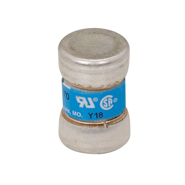 Eaton Bussmann series TPS telecommunication fuse, 170 Vdc, 60A, 100 kAIC, Non Indicating, Current-limiting, Non-indicating, Ferrule end X ferrule end, Glass melamine tube, Silver-plated brass ferrules image 1