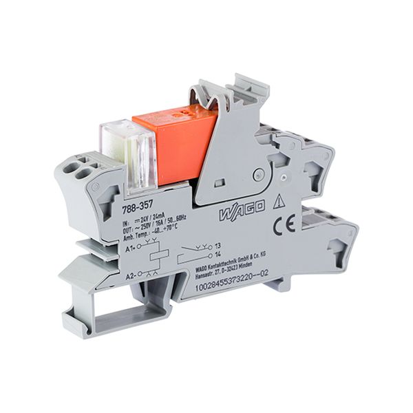 Relay module Nominal input voltage: 24 VDC 1 make contact image 4