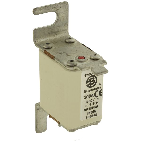 Fuse-link, high speed, 200 A, AC 660 V, Size 00, 30 x 67 x 100 mm, aR, IEC, single indicator image 13