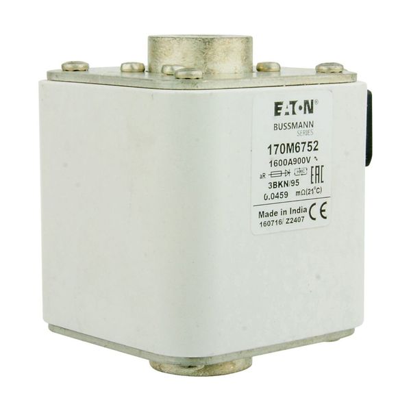 Fuse-link, high speed, 1600 A, AC 900 V, size 3, 76 x 92 x 95 mm, aR, IEC, single indicator image 15