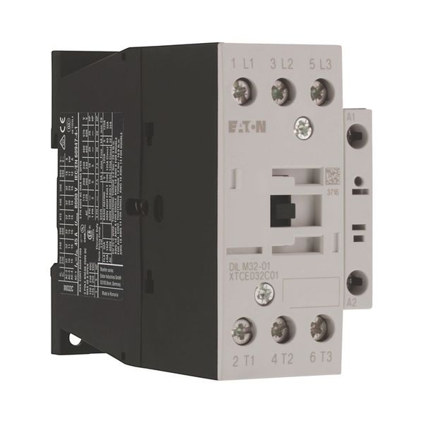 Contactor, 3 pole, 380 V 400 V 15 kW, 1 NC, RDC 24: 24 - 27 V DC, DC operation, Screw terminals image 10