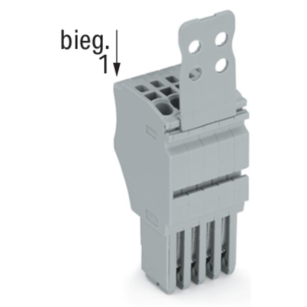 1-conductor female connector Push-in CAGE CLAMP® 1.5 mm² gray image 3