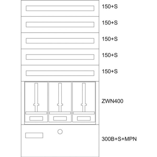 BP-U-3S-BN-800/15-3Z Eaton xEnergy Basic meter cabinet equipped image 1