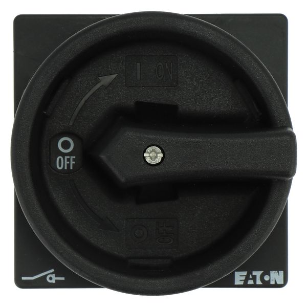 Main switch, P1, 40 A, rear mounting, 3 pole, 1 N/O, 1 N/C, STOP function, With black rotary handle and locking ring, Lockable in the 0 (Off) position image 13