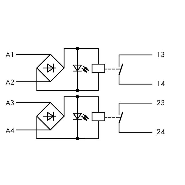Relay module 2-port Nominal input voltage: 24 V AC/DC image 6