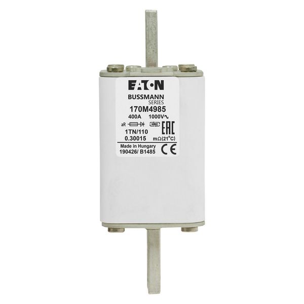 Fuse-link, high speed, 400 A, AC 1000 V, DIN 1, 51 x 69 x 138 mm, aR, DIN, IEC, type T indicator image 14