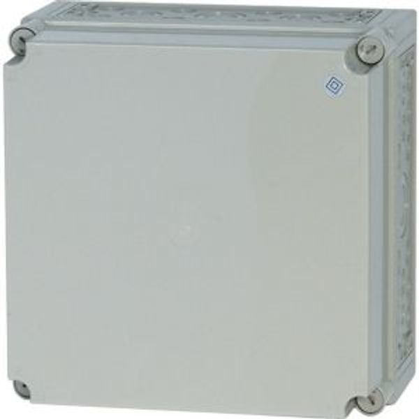 Insulated enclosure, +knockouts, RAL7035, HxWxD=375x375x225mm image 4