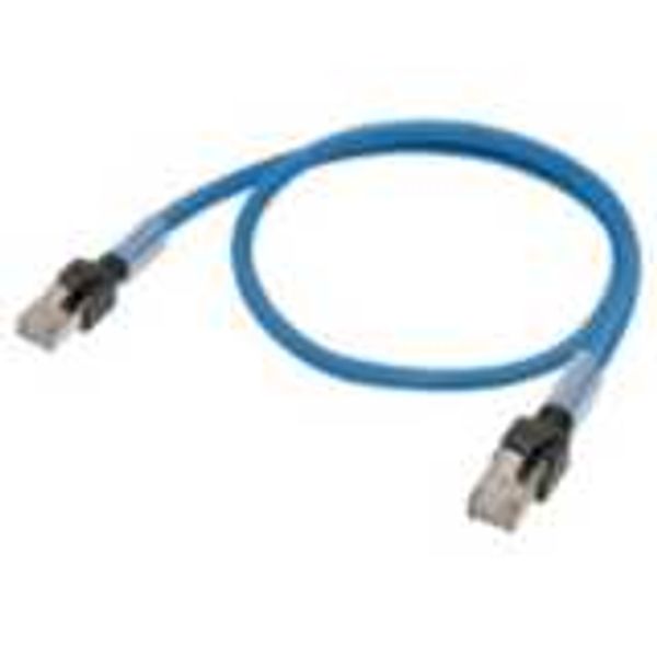 Ethernet patch cable, F/UTP, Cat.6A, LSZH (Blue), 0.3 m XS6W0026M image 1