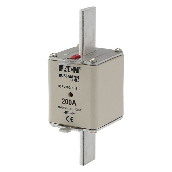 Fuse-link, high speed, 200 A, DC 1000 V, NH2, 54 x 61 x 150 mm, gBat, IEC, blade connection image 4