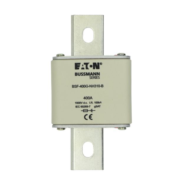 Fuse-link, high speed, 400 A, DC 1000 V, NH3, 71 x 76 x 150 mm, gBat, IEC, bolted connection image 12