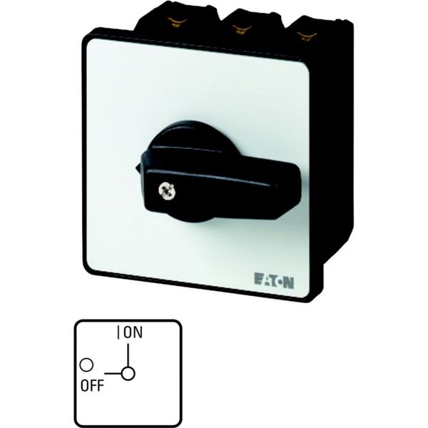 On-Off switch, P3, 100 A, flush mounting, 3 pole, with black thumb grip and front plate image 3