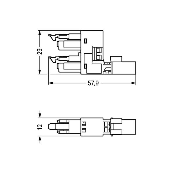 h-distribution connector 2-pole Cod. A black image 3